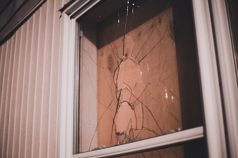 a broken window